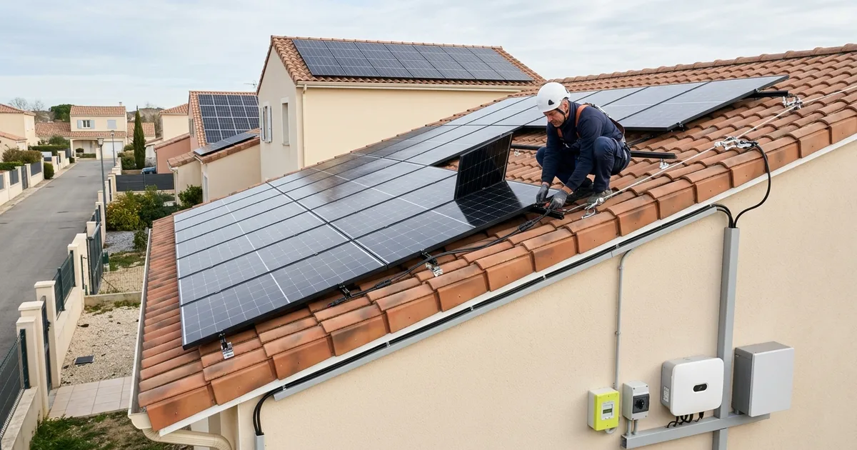 Installation de panneaux solaires