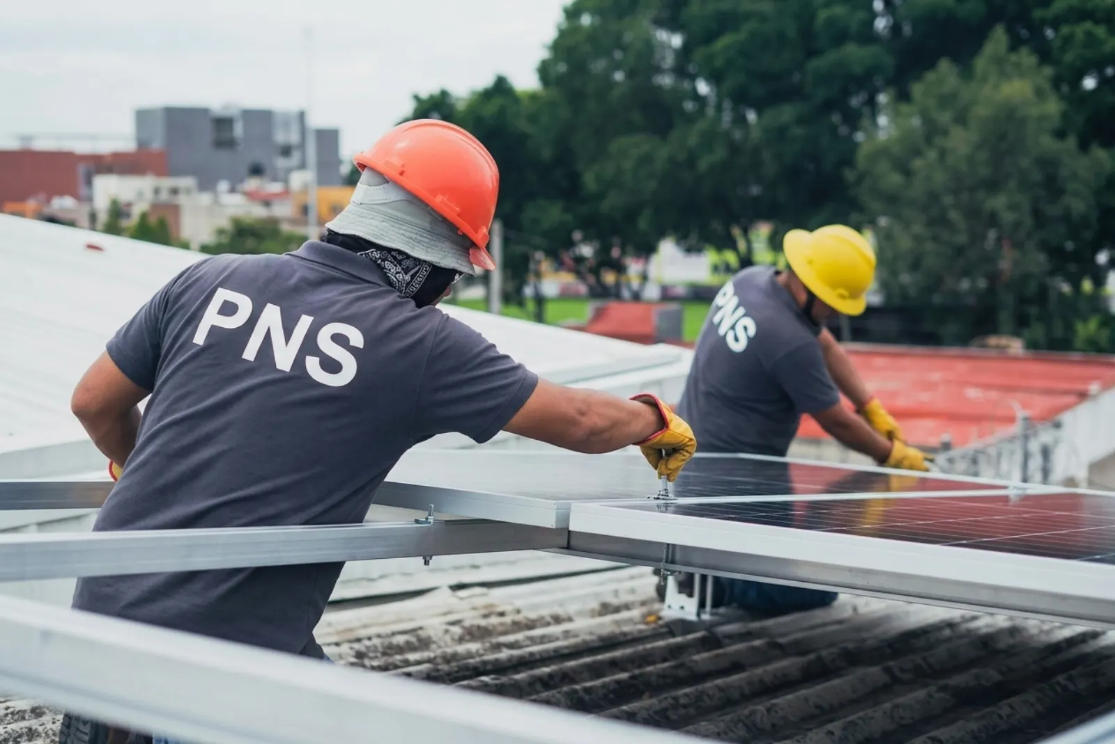 Installation de panneaux solaires